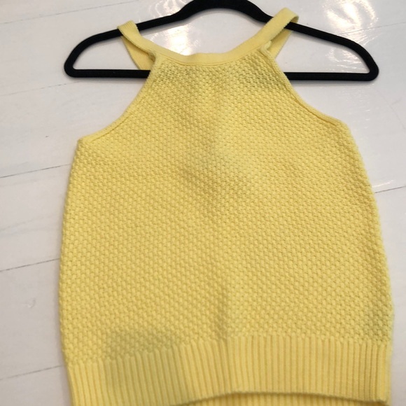 525 America Bright Yellow Knit Crisscross Top S - Picture 7 of 8